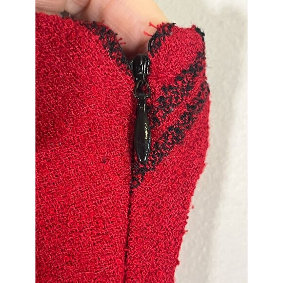 Retro Plaid Maxi Dress 12 Red Tartan Checks Boho Western Classic Chic Indie Folk - Picture 5 of 9